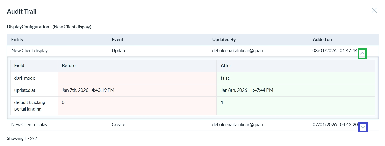 Display Configuration Audit