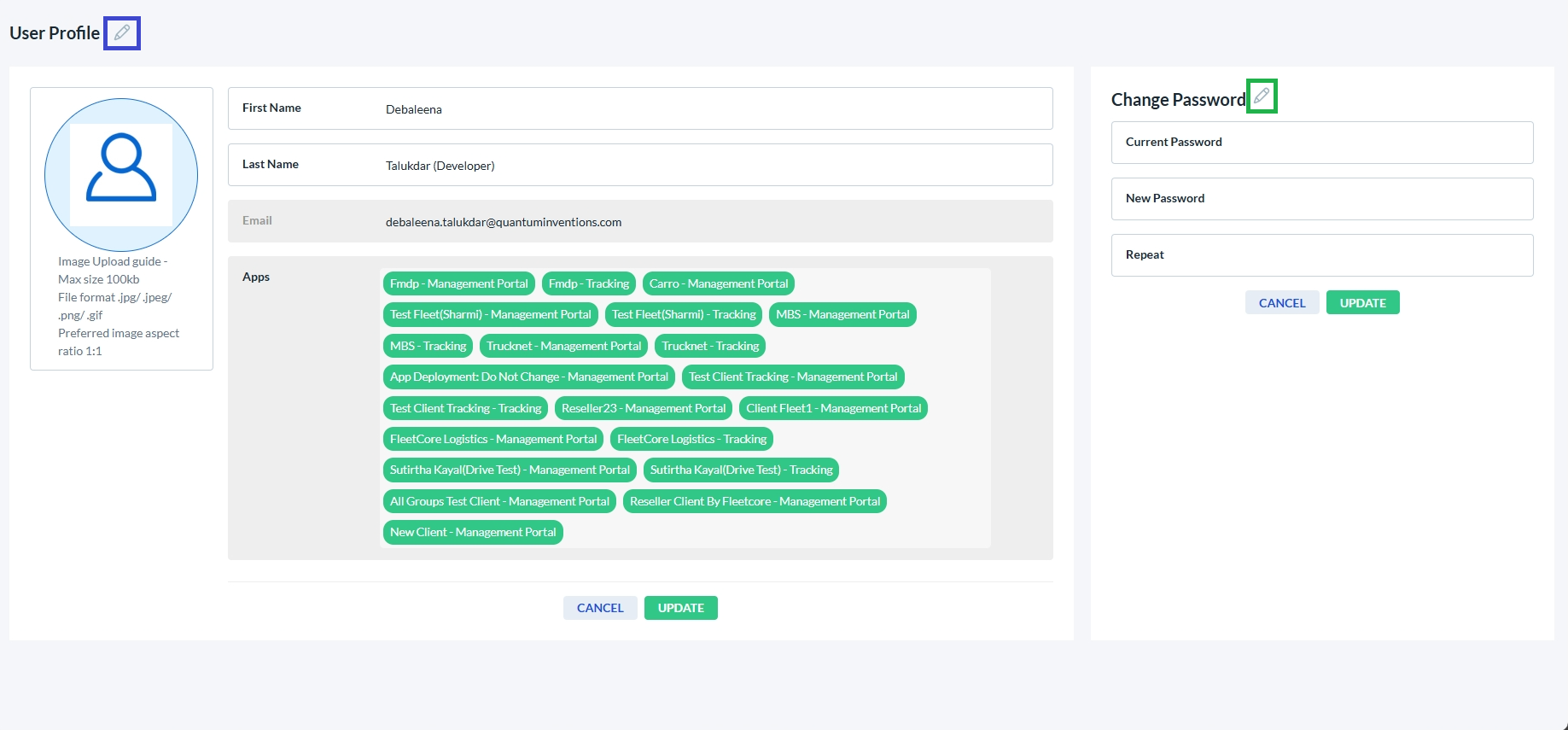 Super Admin User Profile