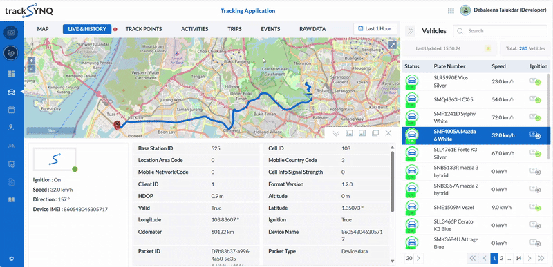 Tracking Live And History